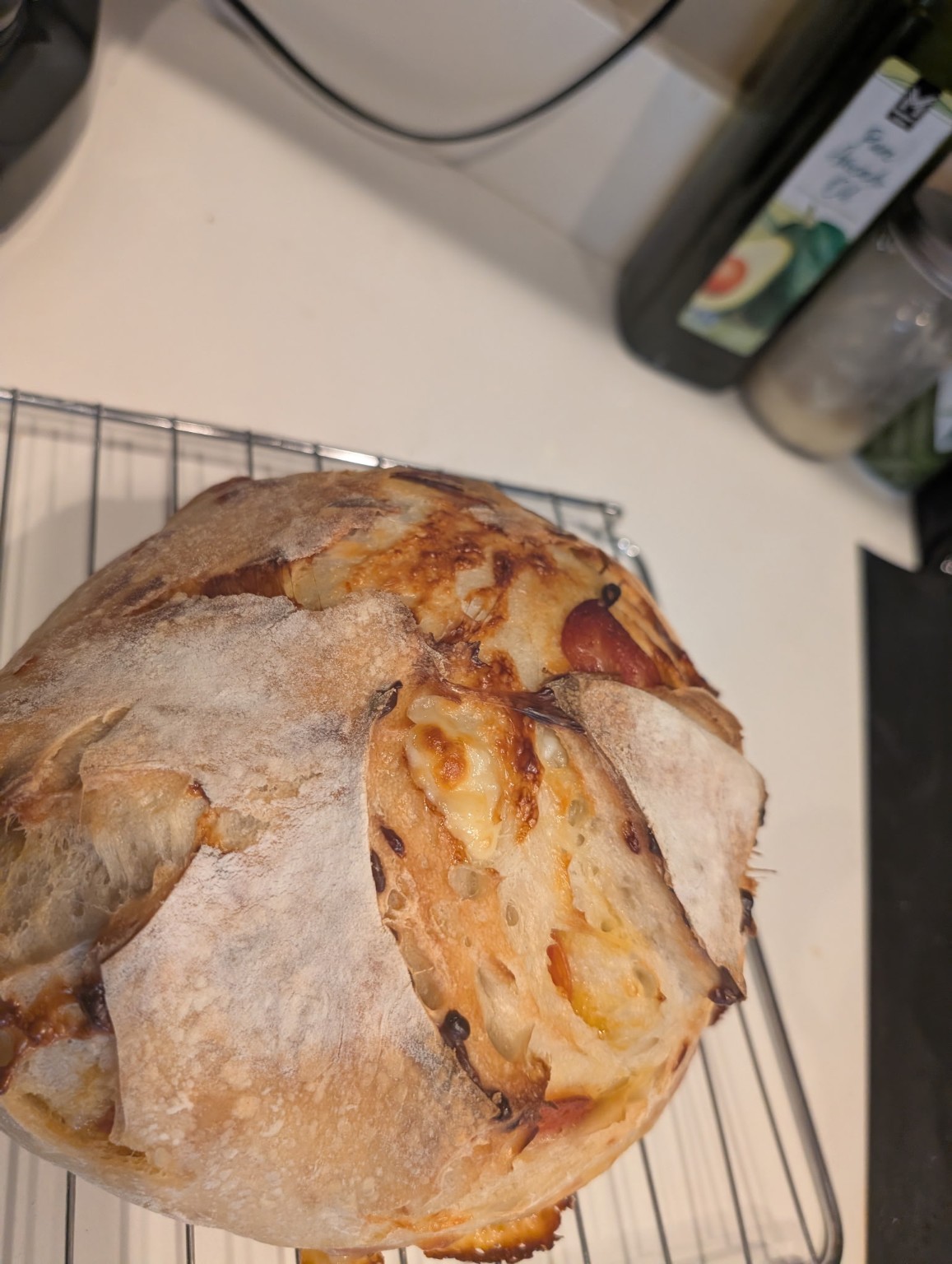 Inclusion loaf with cheese pockets
